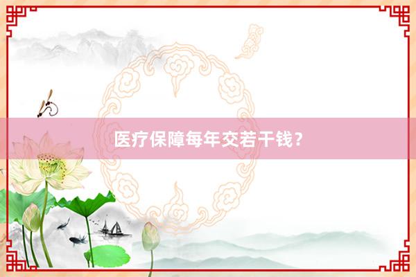 医疗保障每年交若干钱？